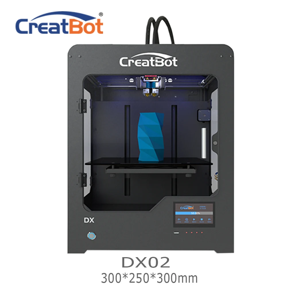 FREE SHIPPING DX02 300 250 300mm Dual Extruder Creatbot 3d printer 3D Printer Machine with USB