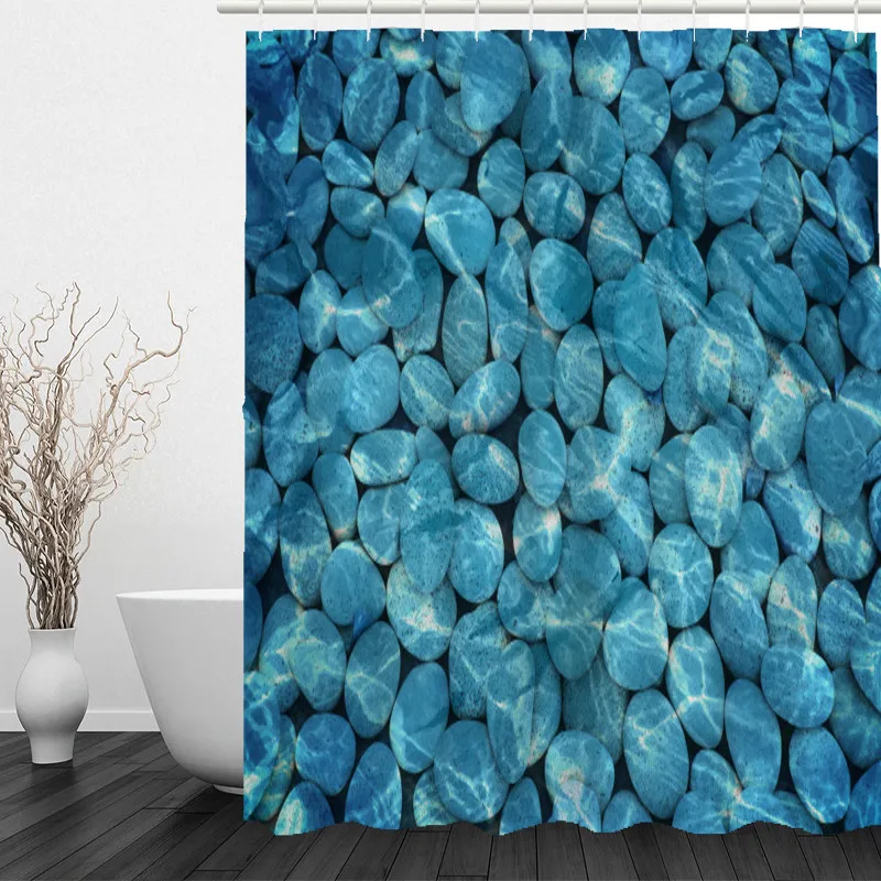 Cobblestone Curtain Fabric Waterproof Mildewproof Modern bathtub Bathroom Curtain 12 Hooks Custom 71*71 inch drop shipping AP17