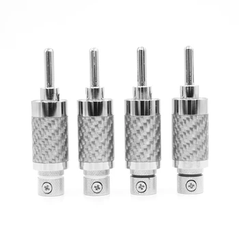

VB414R Rhodium plated Banana Speaker cable Plug HiFi audio cable Connector