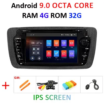 4G 64G ips экран DSP AV выход Android 9,0 автомобильный dvd-плеер для сиденья IBIZA 6J 2009-2013 gps-навигация, радио, стерео Мультимедийный ПК - Цвет: 9.0 4G 32G