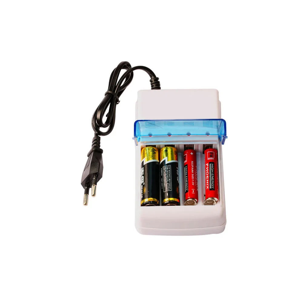 

Marsnaska 1Pcs Universal Charger Aa And Aaa Rechargeable 4Ports Battery Charger Smart Travel Charger With Eu Plug