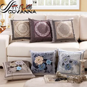 

European luxury style pillow cushions Beautifully digital printing Super soft short plush Multifunctional pillows F015004