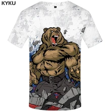 KYKU  Russia T-shirt Bear T Shirt