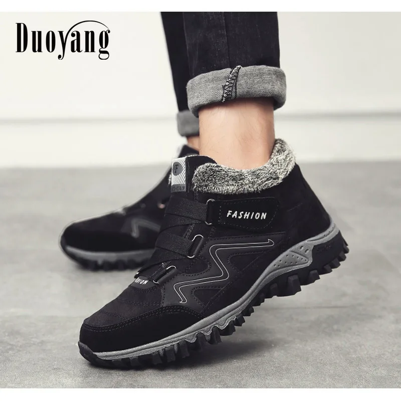 

Outdoor hiking shoes cozy sneakers men fur warm trekking shoes woman bot touring climbing men boots winter sneakers botas hombre