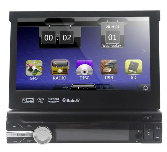 Top NEW Store! 7 inch Car Electronic 1 din Car DVD Player with GPS Navigation In dash Car PC Stereo Head Unit video+ Free map 1