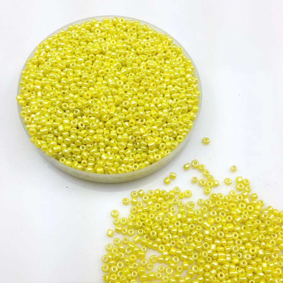 16g 1000pcs 2mm Ab Dark Yellow Colorful Round Opaque Loose Spacer Bead