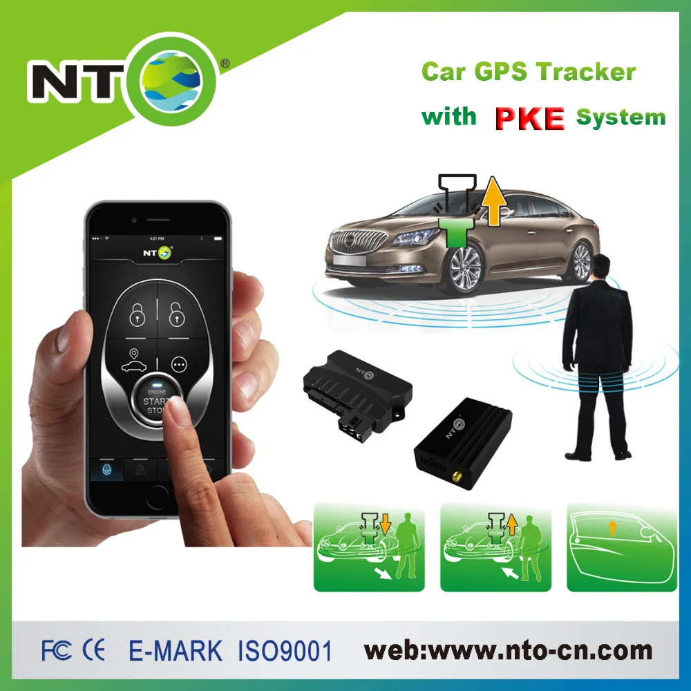NTG01C pke alarm gps tracker remote engine start by app and remote gps alarm gps tracker iphone