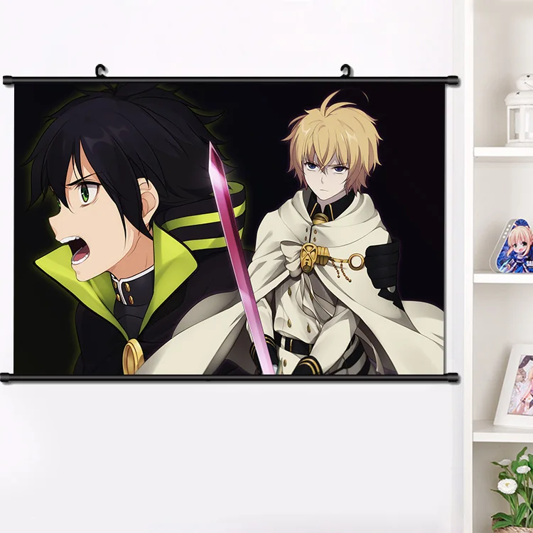 

40*60cm Anime Manga Seraph of the end owari no seraph Hiiragi Shinoa Wall Scroll Mural Poster Wall Hang Poster Home Art Decor