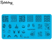 1 PC nouvelles conceptions Art des ongles pochoirs estampage modèle vernis impression ongle Image plaque Stamper grattoir ensemble bricolage manucure outils(China)