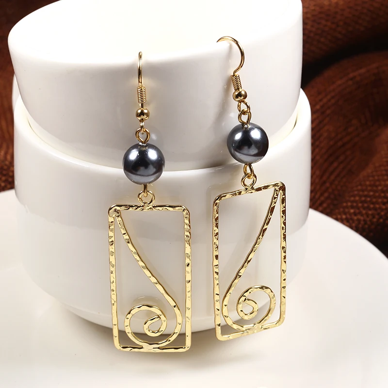 

Vintage Brand Dangle Earrings For Women Pearl Earrings Handmade Long Earring Bohemian Statement Drop Earring Christmas Gift