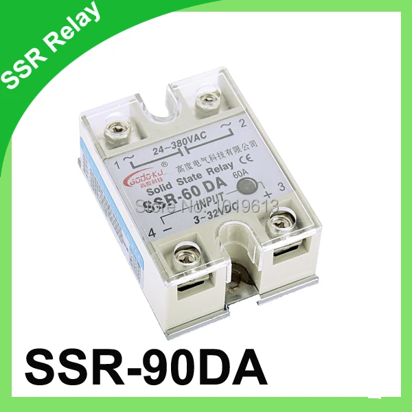 

High Quality Solid State Relay 90A SSR Input 3-32VDC Output 24-480VAC Single Phase Relay 90A