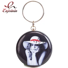 Винтаж шаблон характер круглый Стиль сумка Для женщин вечерние клатч сумка Crossbody мини сумка Bolsa сумка