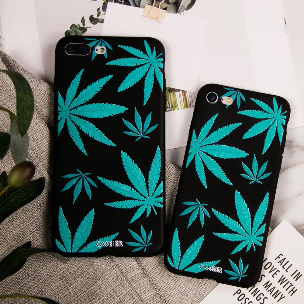 New Caseier оригинальный листьев растений рисунком Чехол для IPhone X 8 7 Plus 6s 6 мягкого