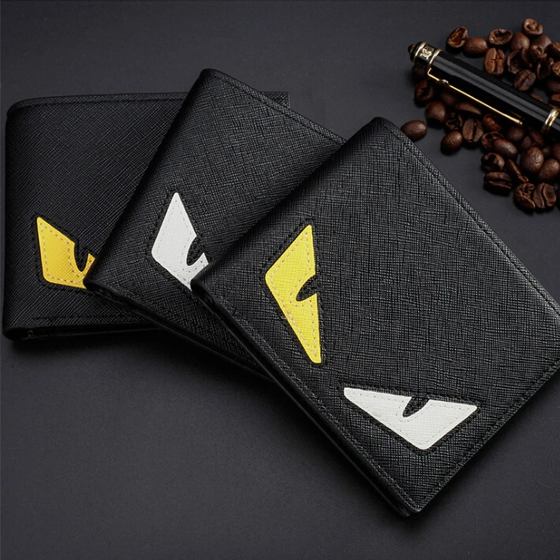 

Creative Cartoon Pattern Mens Clutch Wallets PU Leather Card Holder Mini Money Purses women Fashion Short Slim Wallet Coin Burse