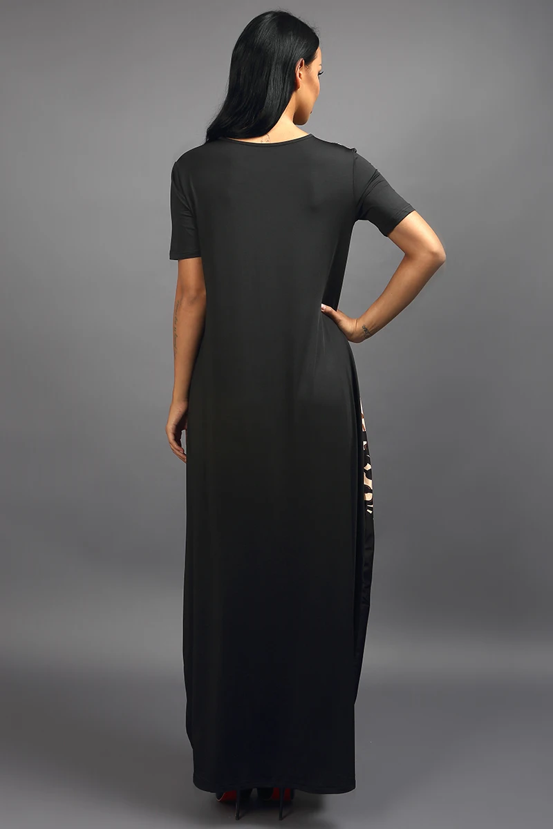 Kostlich Women Dress O-Neck Leopard Beauty Face Print Dress Sexy Women Maxi Long Dresses Plus Size Loose Casual Womens Clothing (20)