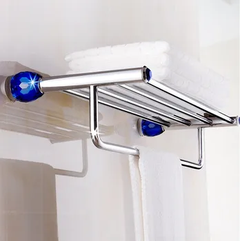 

Copper Material Luxury Crystal&Chrome Finish Design Towel Rack,Modern Bathroom Accessories Towel Bars Shelf,Bronze Towel Holder