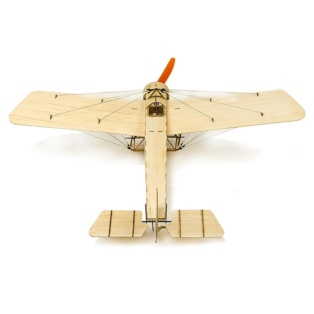 K0801 Мини RC самолет Fokker E Balsa Wood 420 мм размах крыльев Biplane игрушечный набор DIY игрушки