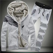 Men Jackets & Coats + Pants 2017 Winter New Fashion Business Men’s Movement Sets Leisure Slim Warm and Comfortable Clothing S M