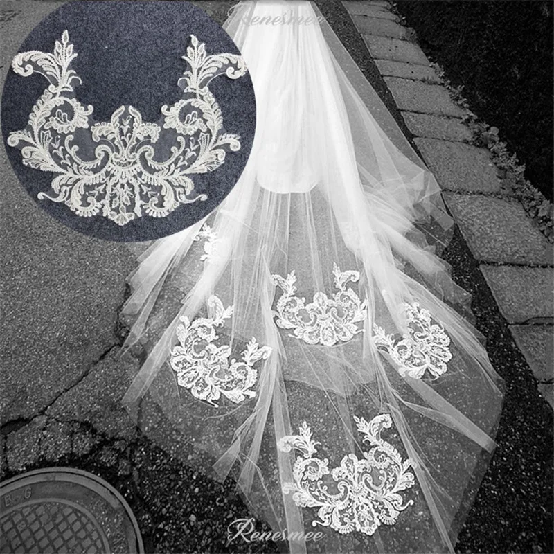 

1Pc Ivory Lace Beaded Applique Neckline Collar Applique Embroidery Lace Trim Fabric Cloth Sewing Patchwork DIY Craft 40X33cm S61