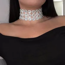 Роскошное полое Цветочное Ожерелье-чокер со стразами на воротнике, женское золотое серебряное ожерелье на цепочке, массивные Свадебные ювелирные изделия, вечерние