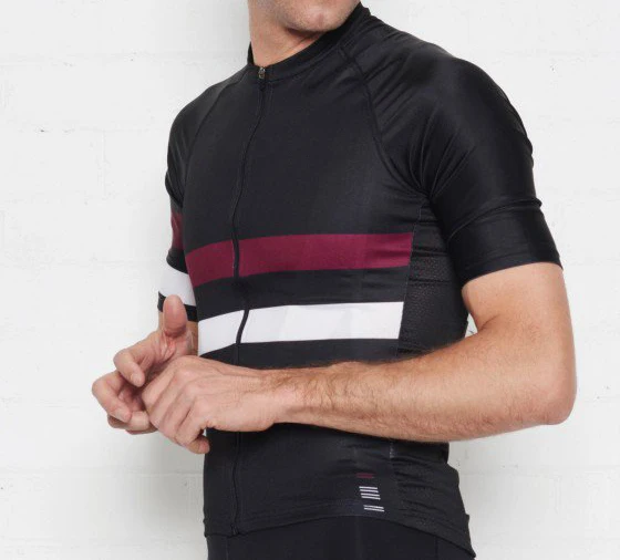 SPEXCEL-black-gentleman-cycling-Jersey-short-sleeve-pro-team-race-cut-cycling-wear-road-bicycle-shirt