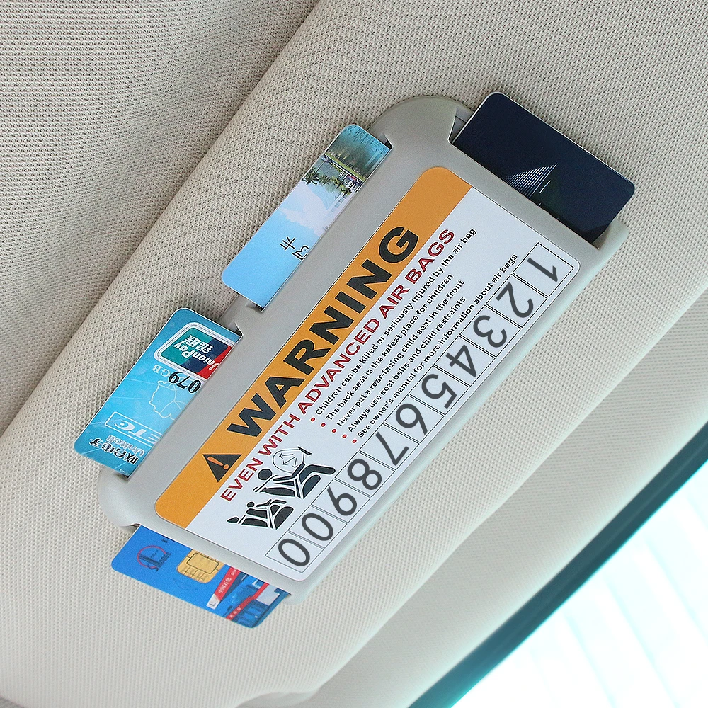 Car Sun Visor Organizer Clip Parking Card For volvo xc60 renault clio hyundai tucson audi a3 8p alfa romeo 147 ford mondeo | Автомобили и