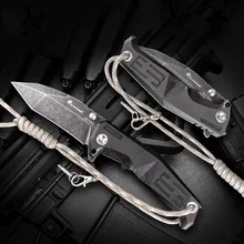 Knives Tactical Folding knives Outdoor Camping Survival Hunting Knife portable Pocket Compact EDC Knives D2 blade 9Cr14MoV