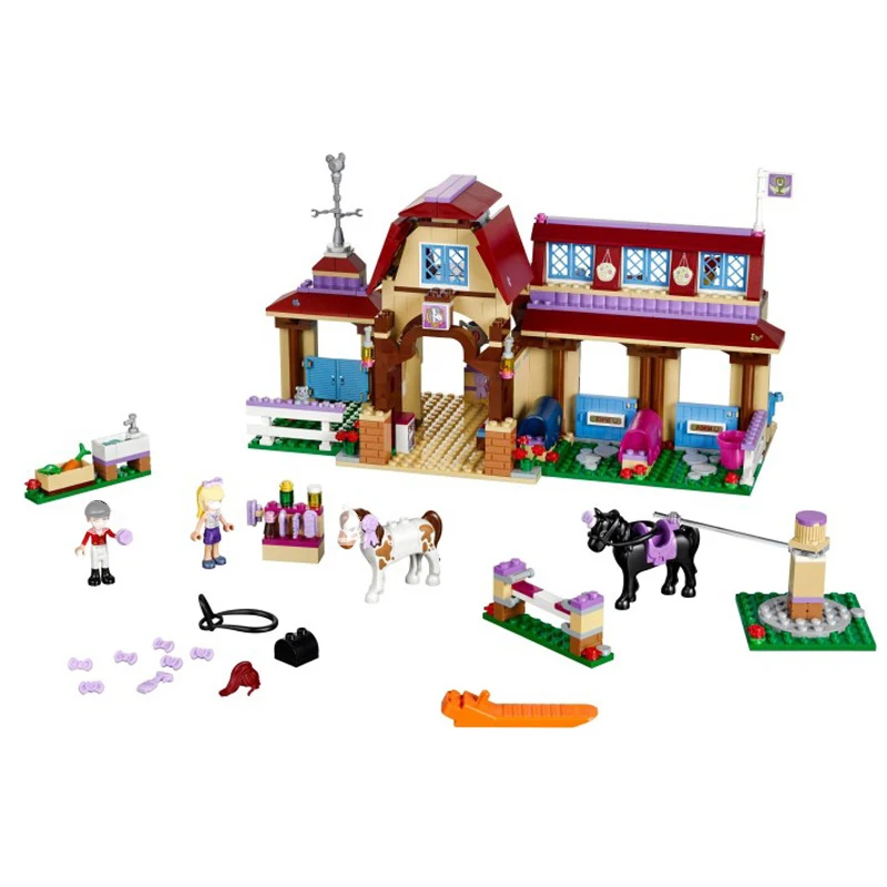 

Legoings Friends For Riding Club Horse Stables Block Set Mia Stephanie Building Toy Compatible with 41126