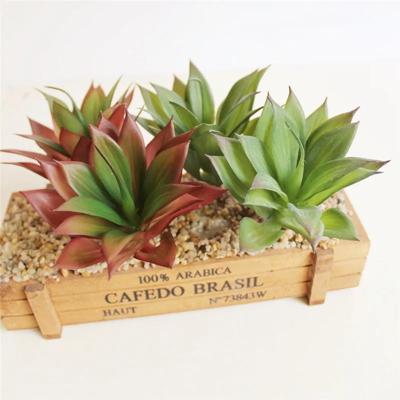 Real Touch Mini Artificial Succulents Fake Agave Flower Faux Succulent Plants Balcony Ornament For Garden Home Party Decor Real Touch Mini Artificial Succulents Fake Agave Flower Faux Succulent Plants Balcony Ornament For Garden Home Party Decor