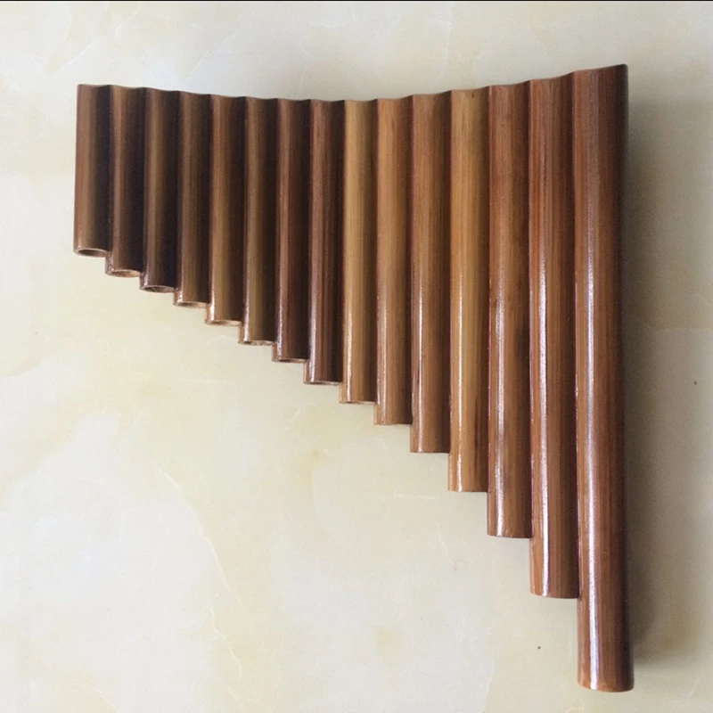 SevenAngel اليدوية اليد اليمنى 15 أنابيب الخيزران Panflute مفتاح G النفخ الناي شياو الشعبية الموسيقية الآلات أنابيب Dizi