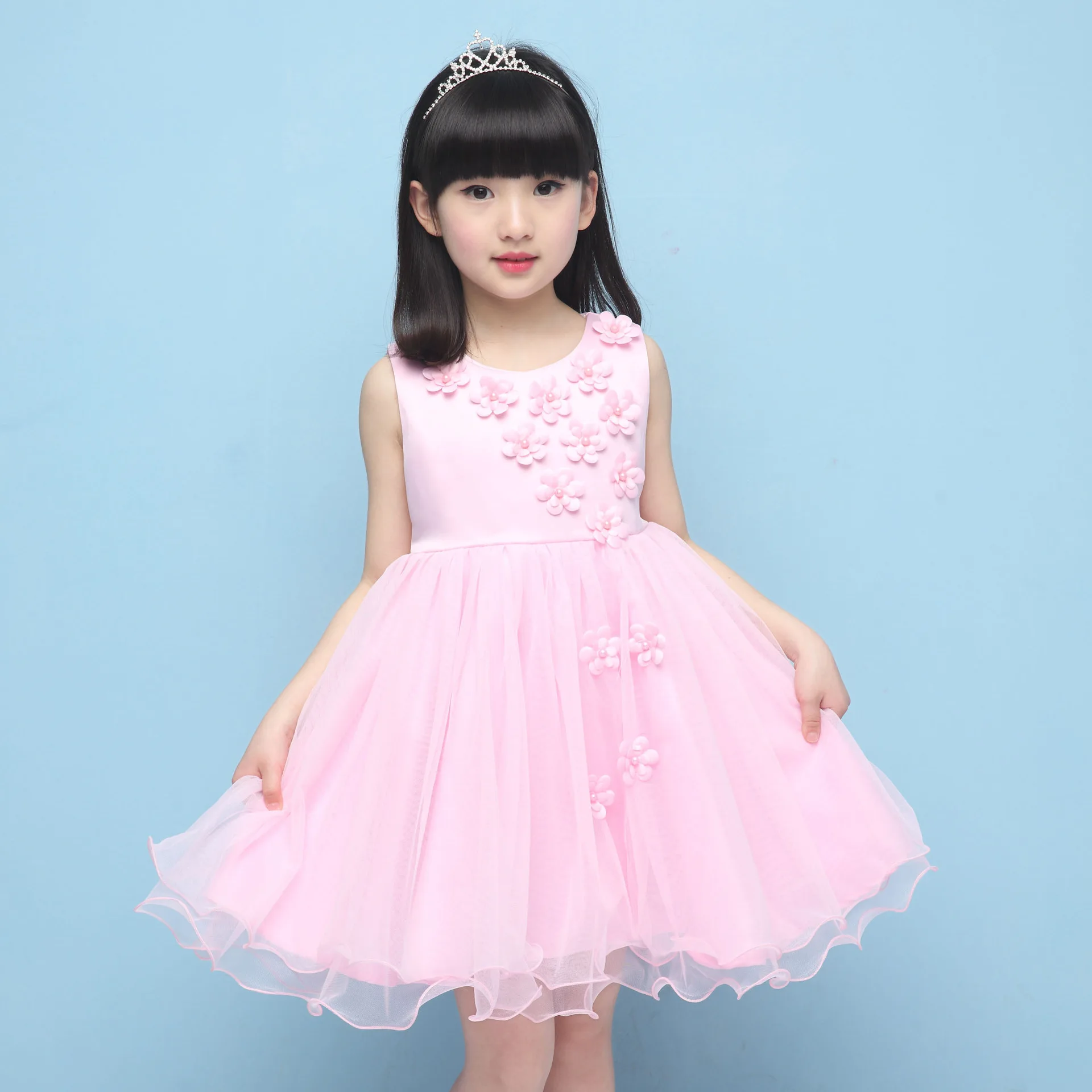Girls Middleboy Summer 2019 Hanyang Style Princess Skirt Screen Group Dresses