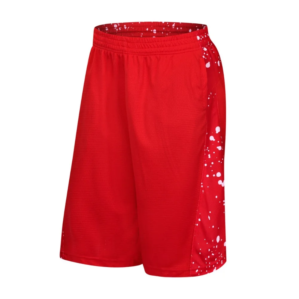 Red Basketball Shorts Men Running Training soccer cycling Hiking