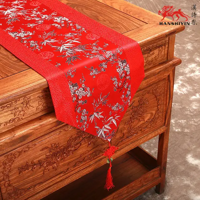 Online Shop Handmade Plum Bamboo Table Runners Dining Table Mats