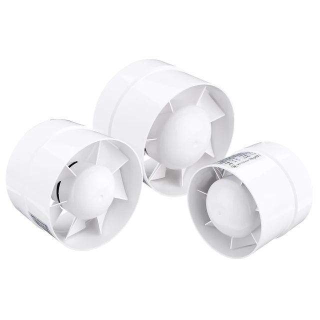 4/5/6 Inch Inline Fan Dusted Bathroom Exhaust Ventilator Ventilation Fan Cooling Air Vent Kitchen Wall Ceiling Exhauster Booster
