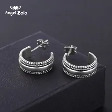 Бохо Цвет: старое серебро серьги Будда для женщин модные круглые маленькие серьги гвоздики Aretes ювелирные подарки