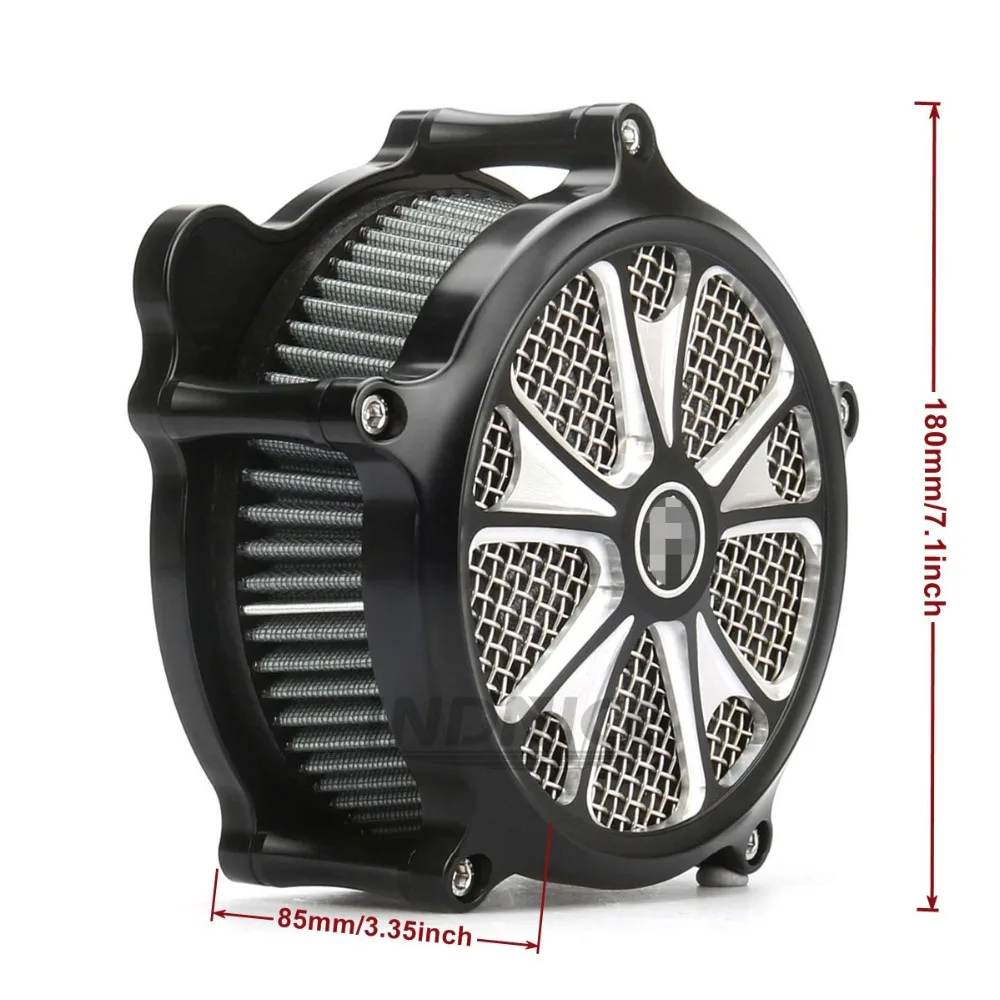 

CNC Contrast Cut Domino Air Cleaner for harley dyna fatbob air filter softail breakout air intake for harley touring 2000-2007