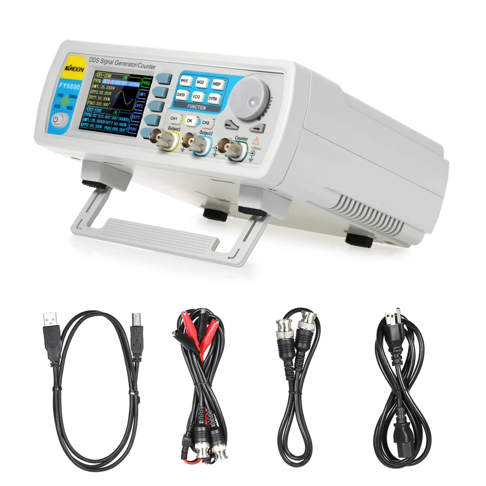 

FY6800-20M 20MHz Signal Generator Digital Control Dual-channel DDS Function Signal Generator frequency meter Arbitrary