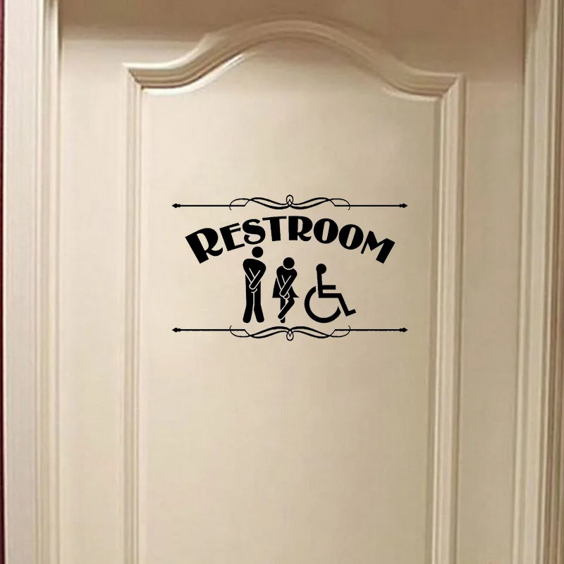 Creativity DIY Restroom Toilet Decal Removable Vinyl Wall stickers