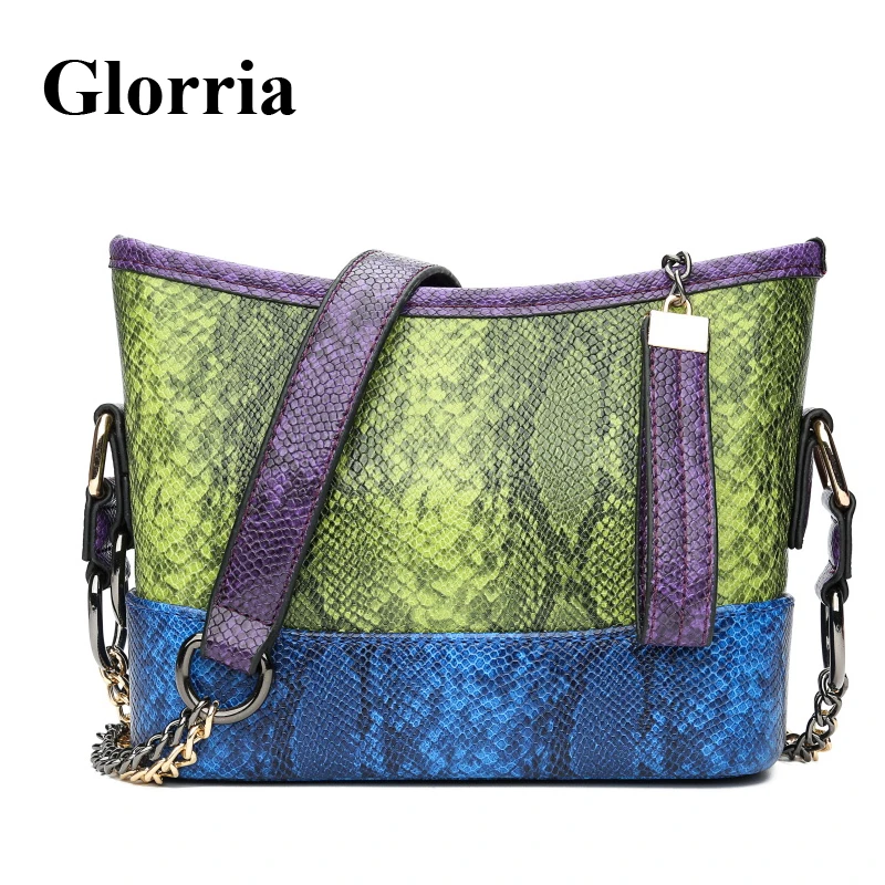 

Glorria 2019 Lady Hand Bags Women Bag Designer Serpentine Bag Women Shoulder Messenger Bag Female Leather Big Crossbody Tote Sac