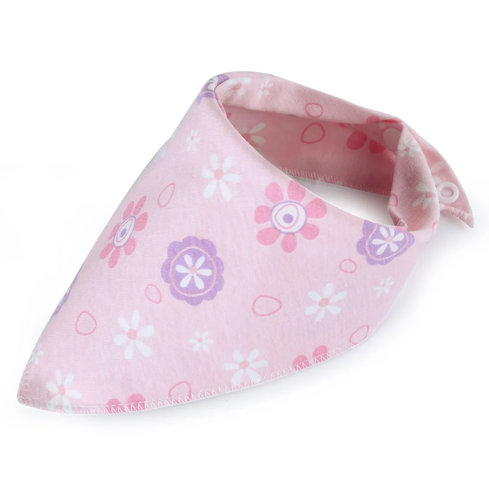Новые милые детские Мультяшные нагрудники из хлопка с принтом для новорожденных девочек и мальчиков шарф с треугольниками для малышей Бандана - Цвет: Flower