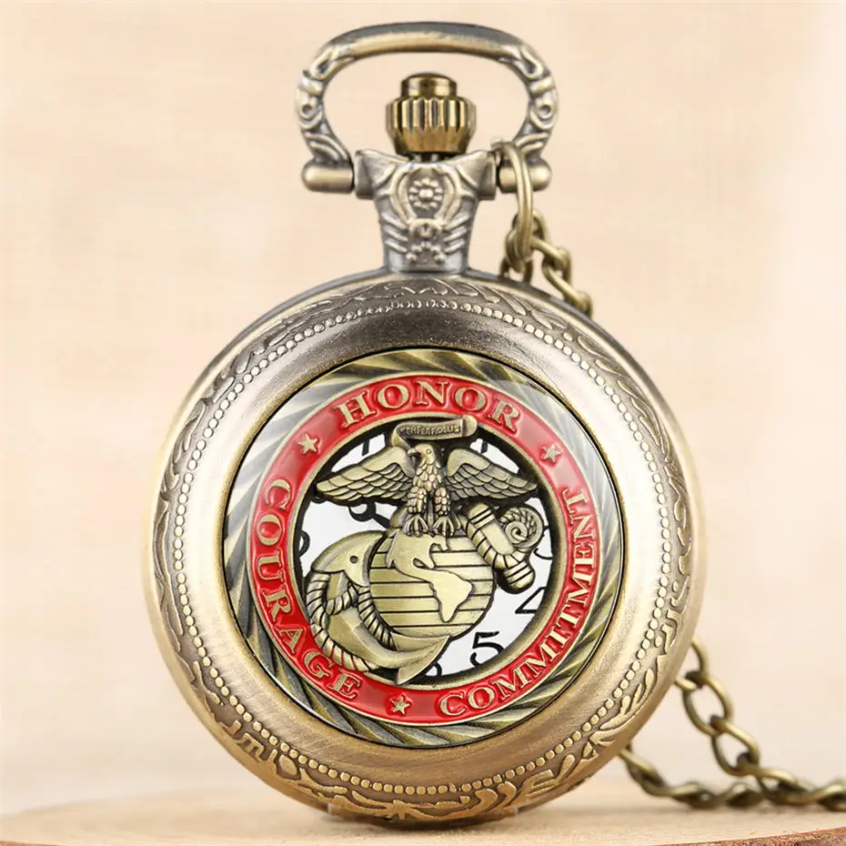 Honor Courage Commit Мужские кварцевые карманные часы, мужские часы с ожерельем, повседневные часы Fob, Новое поступление, мужские часы, подарки на день рождения