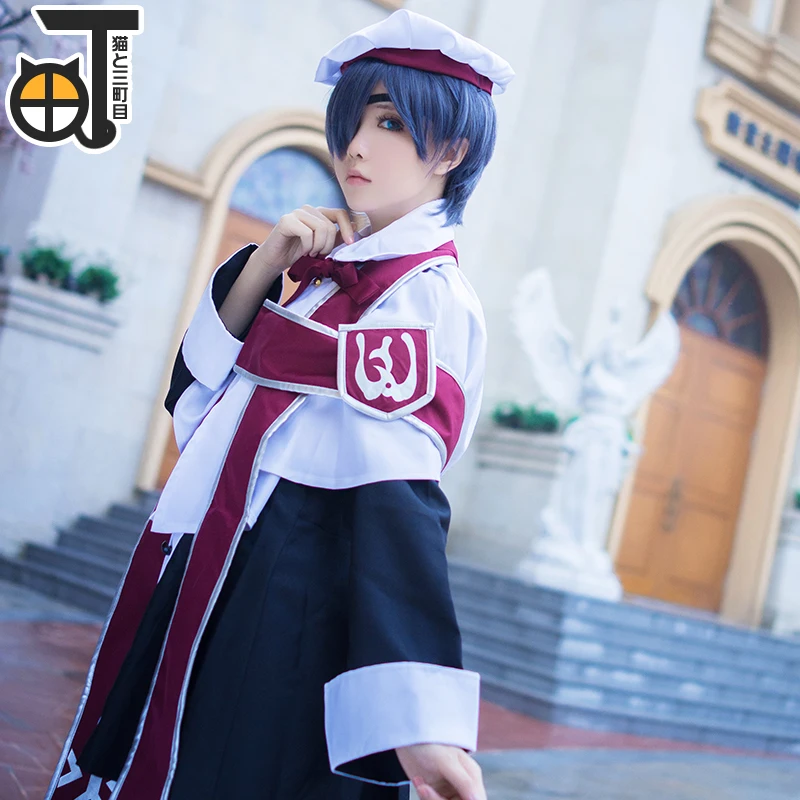 Аниме Черный Bulter Kuroshitsuji Ciel Phantomhive церкви равномерное наряд Косплэй костюм торжественное платье
