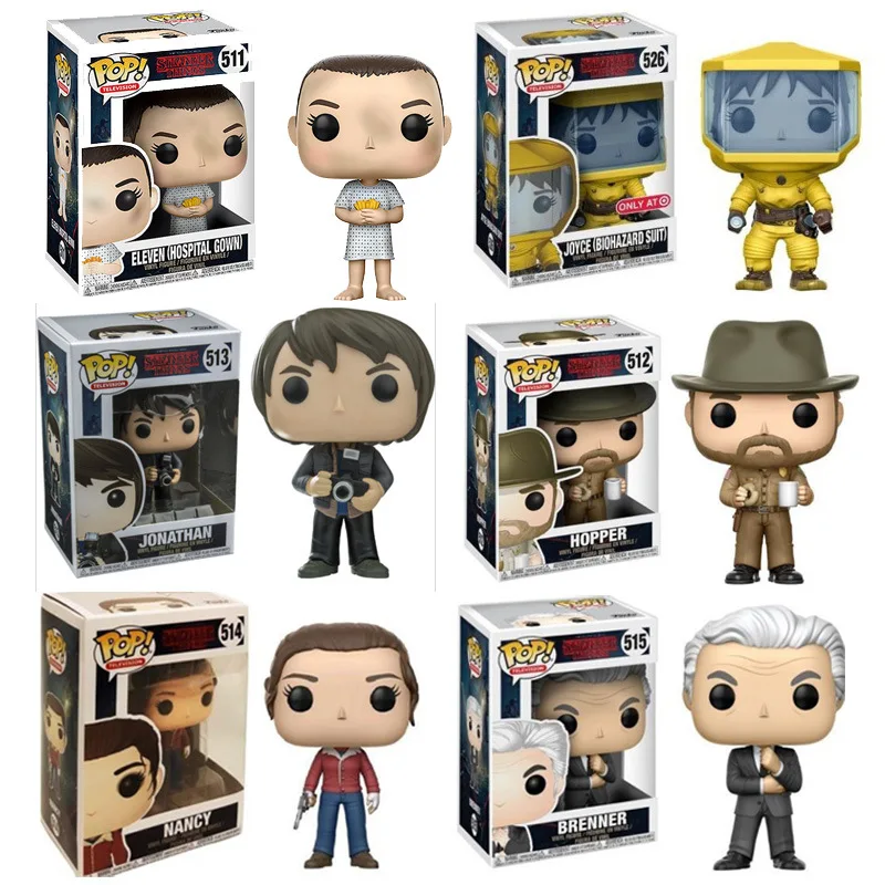 

POP Stranger Things Demogorgon Vinyl Doll & Eleven Nancy Joyce Brenner Hopper PVC Action Figure Toys for Children Birthday Gift
