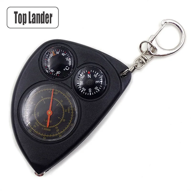 

3 in 1 Compass Curvometer with Rangefinder Map Odometer and Thermometer Portable Key Chain Ring