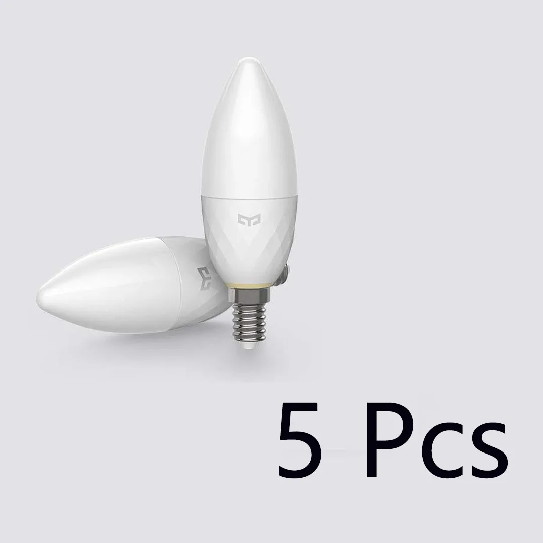 XIAOMI MIJIA Yee светильник, умный светильник, источник, набор, Bluetooth сетка, издание, умный светильник, лампа и светильник, Точечный светильник, работа с MI Home - Цвет: Candle lamp 5Pcs