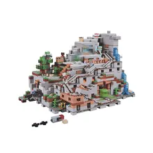 Серия "Мой мир", модель "Горная пещера", набор строительных блоков, совместимая с 21137 классической архитектурной игрушкой для детей