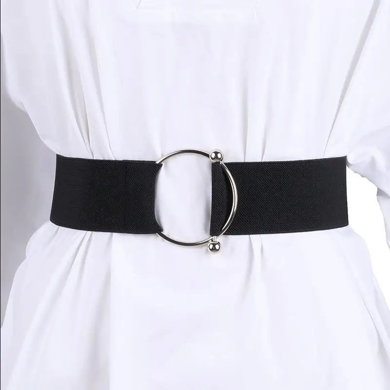 

New Waistbands ladies decorative wide cummerbund simple dress waistband women elastic sweater fashion bundle black cloth girdle