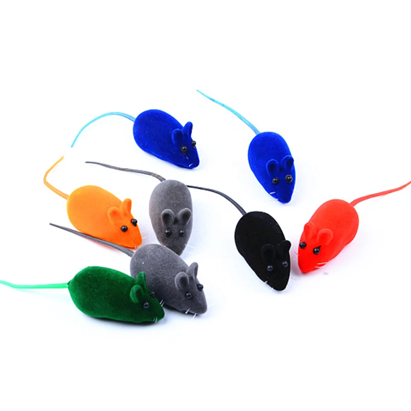 

3PCS Rabbit Fur False Mouse Pet Cat Toys Mini Funny Playing Toys for Cats Kitten Random Color Drop Shipping