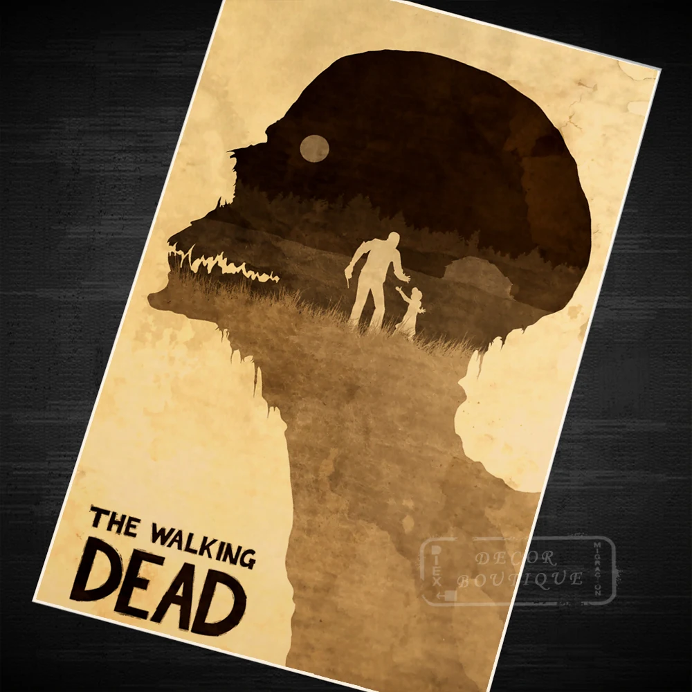 The Walking Dead Minimalism Propaganda Vintage Kraft Decorative Poster