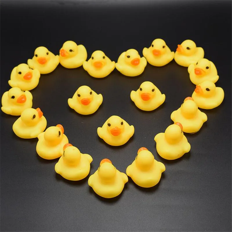 

10pcs/lot Drink Float Water Swimming Child's Play Mouth Mini Small Yellow Rubber Duck Educational for Children Baby Bath Toys